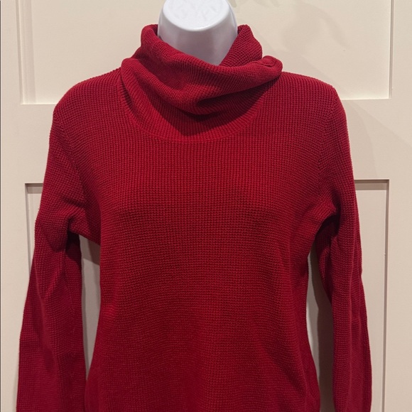 Ralph Lauren Red Cowl Neck Knit Sweater - Picture 3 of 8